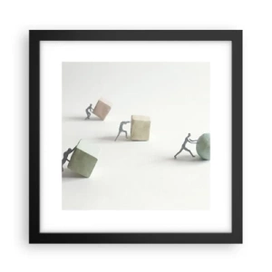 Poster in cornice nera - È la vita - 30x30 cm