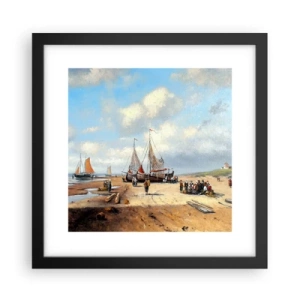 Poster in cornice nera - Dopo una buona pesca - 30x30 cm