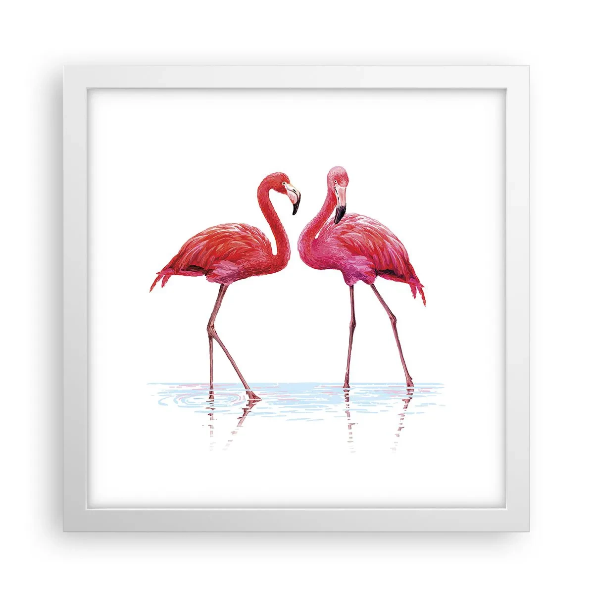 Poster in cornice bianca - Appuntamento in rosa - 30x30 cm