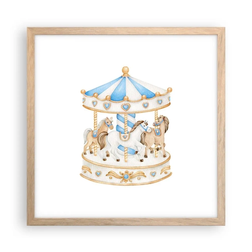 Poster in cornice rovere chiaro - Dolce infanzia - 40x40 cm
