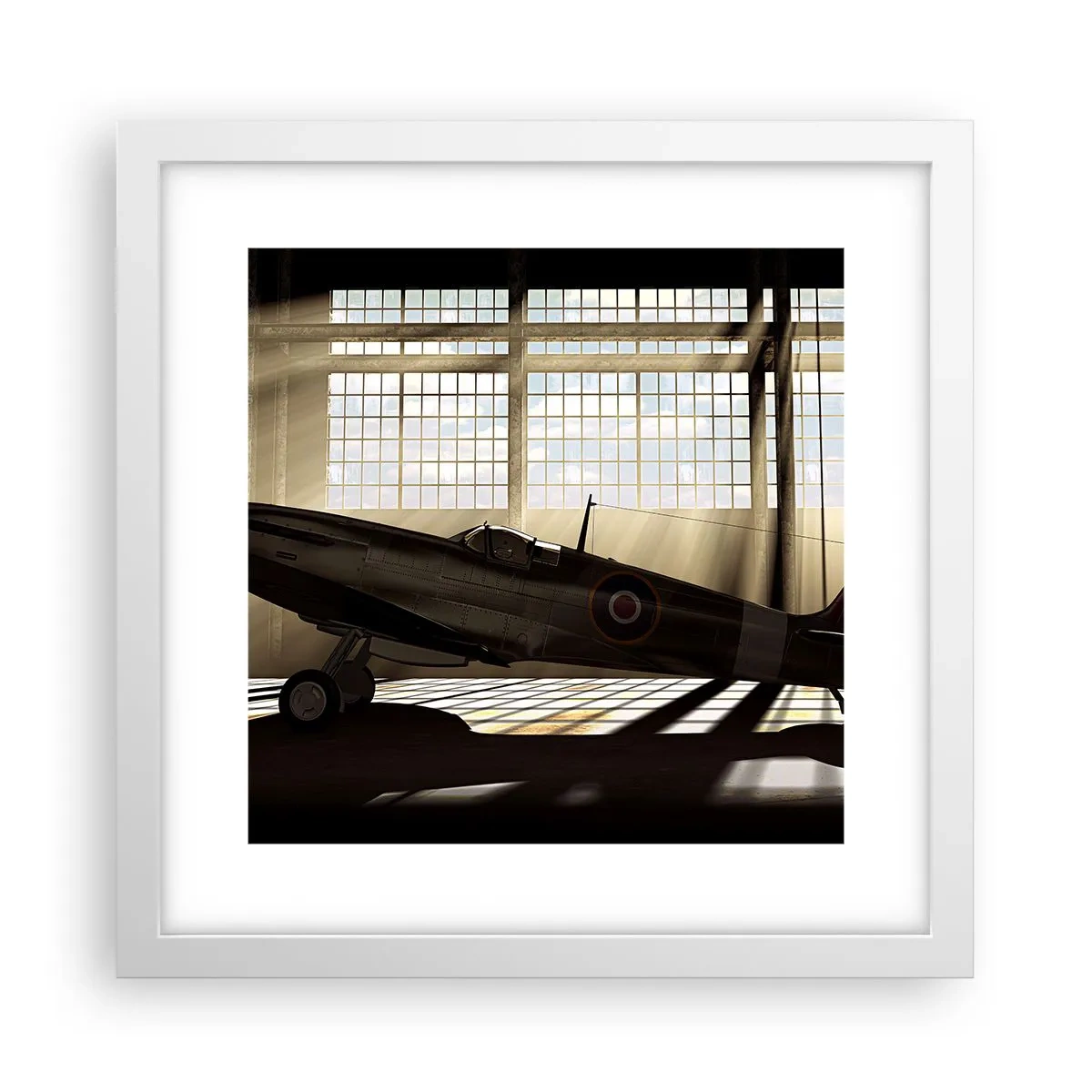 Poster in cornice bianca - Il riposo del guerriero - 30x30 cm