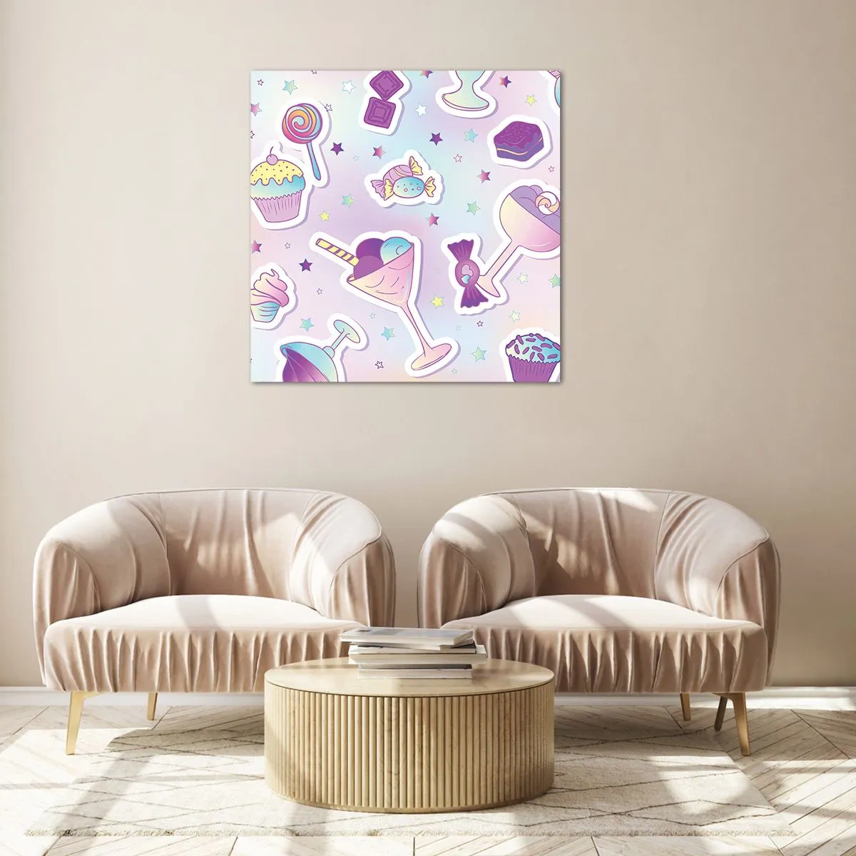 Quadro su vetro - Ogni giorno è il mio compleanno - 60x60 cm