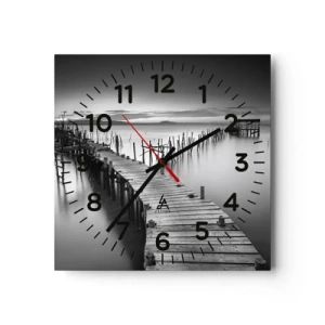Orologio da parete - Orologio in Vetro - La pace della riva dimenticata - 30x30 cm