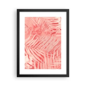Poster in cornice nera - Concetto rosa - 30x40 cm