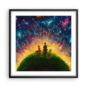 Poster in cornice nera - Amore e amicizia: l'intero mondo - 50x50 cm