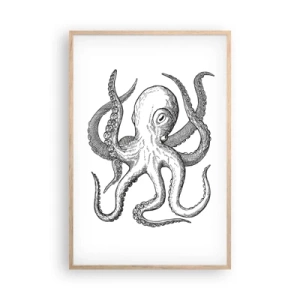 Poster in cornice rovere chiaro - Ballando con le onde - 61x91 cm