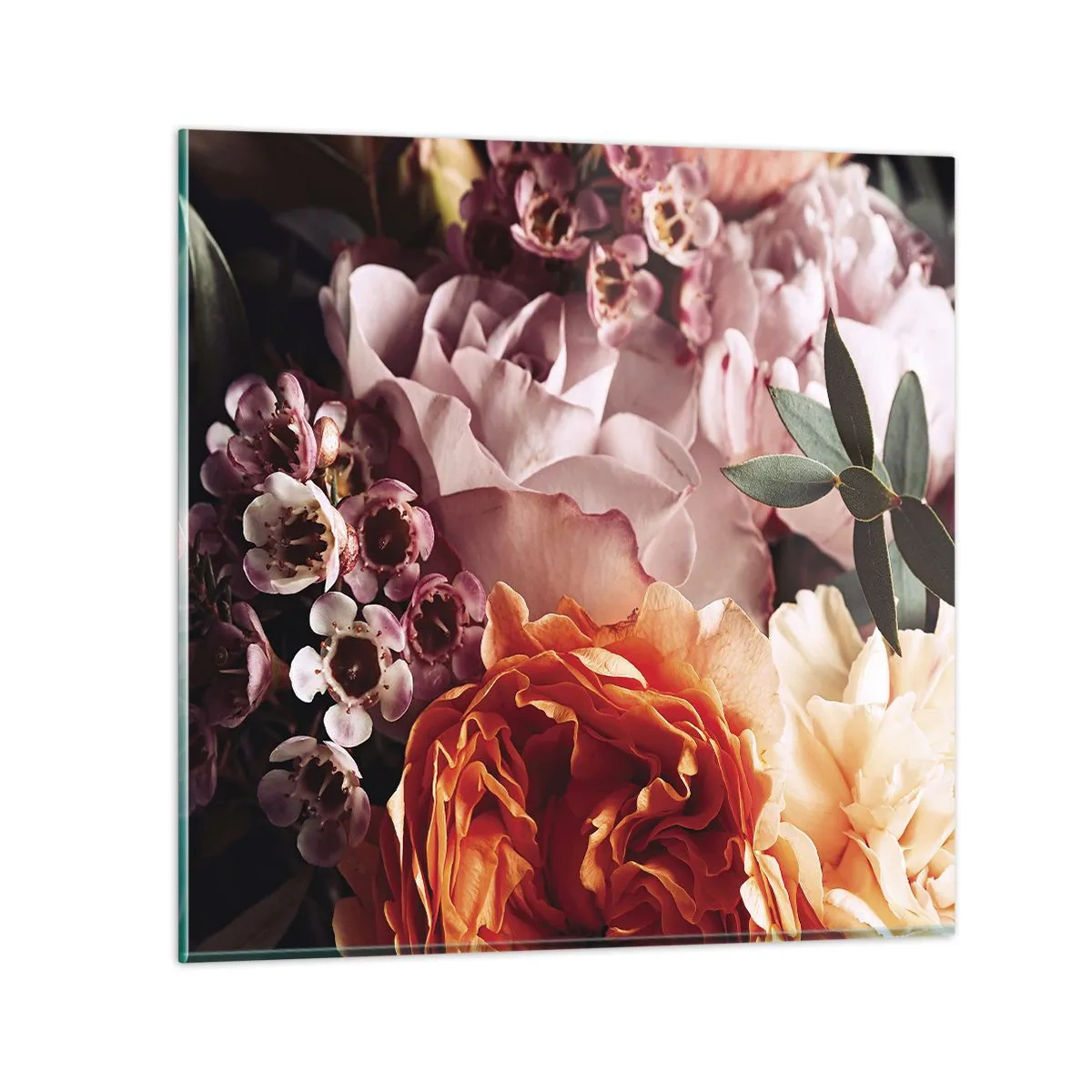 Quadro su vetro - Avvolti dalla bellezza - 70x70 cm