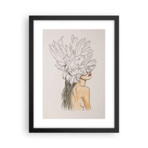 Poster in cornice nera - Bellezza coronata - 30x40 cm