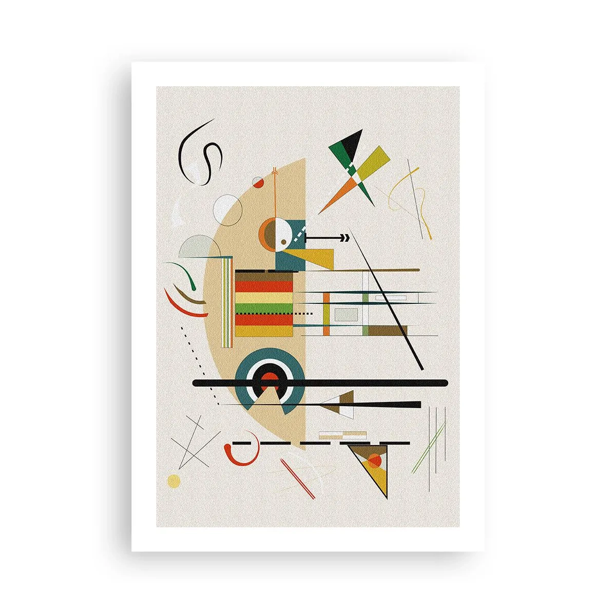 Poster - Composizione geometrica astratta - 50x70cm - E il mondo ride - Decorazione murale moderna per soggiorno e camera da letto ARTTOR