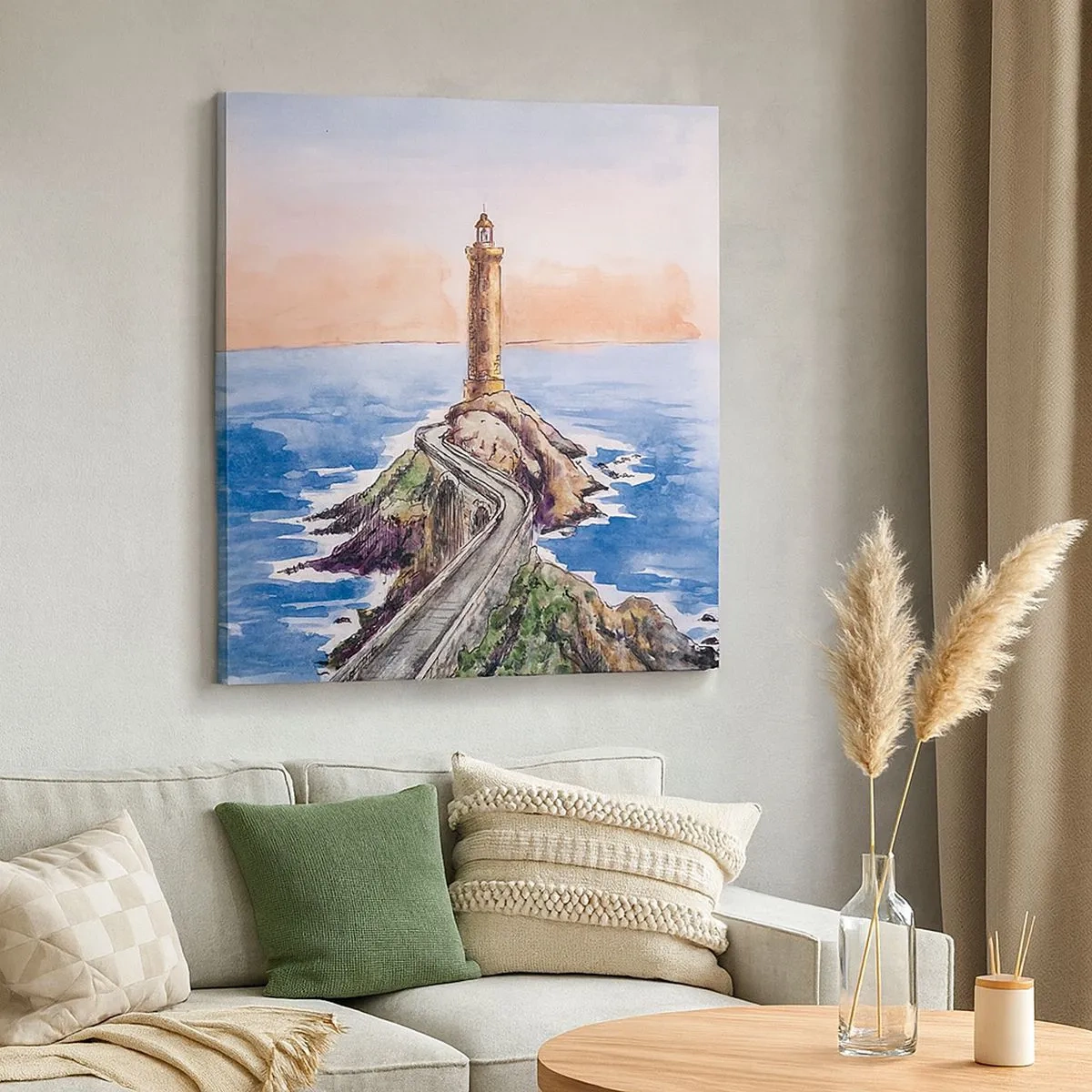 Quadro su tela - Stampe su Tela - Rivolto verso il mare - 30x30 cm