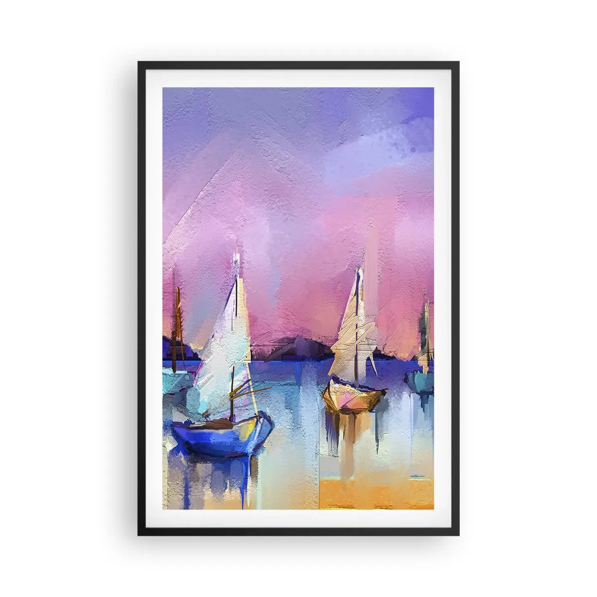 Poster in cornice nera - Direzione: mare aperto - 61x91 cm