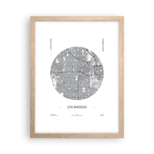 Poster in cornice rovere chiaro - Anatomia di Los Angeles - 30x40 cm