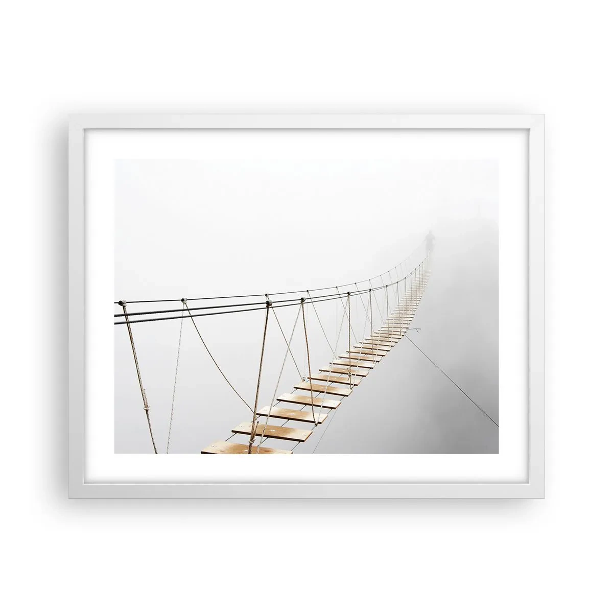 Poster in cornice bianca - Dove ti porta? - 50x40 cm