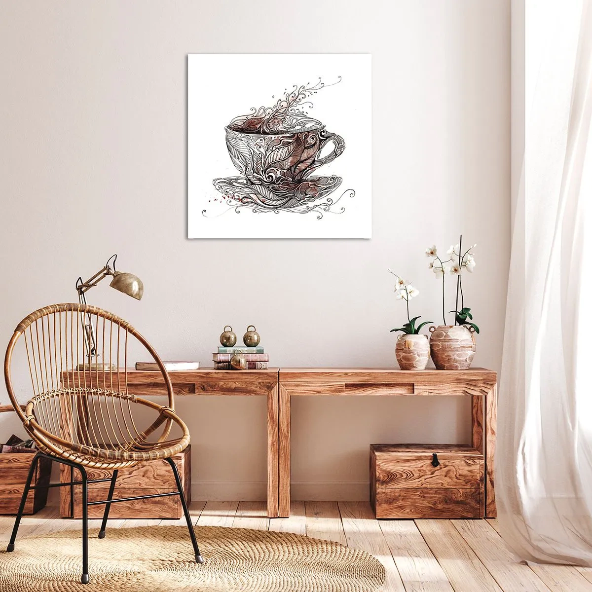 Quadro su tela - Stampe su Tela - Il tè fa bene a tutto - 60x60 cm