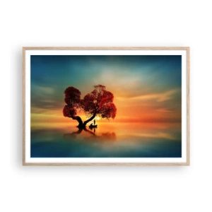 Poster in cornice rovere chiaro - Gli esiliati e il silenzio fuori dal mondo - 100x70 cm