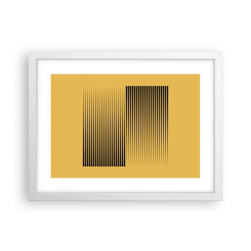 Poster in cornice bianca - La quadratura degli opposti - 40x30 cm