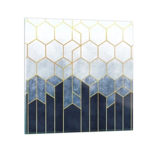 Quadro su vetro - Composizione a ritmo sincopato - 70x70 cm