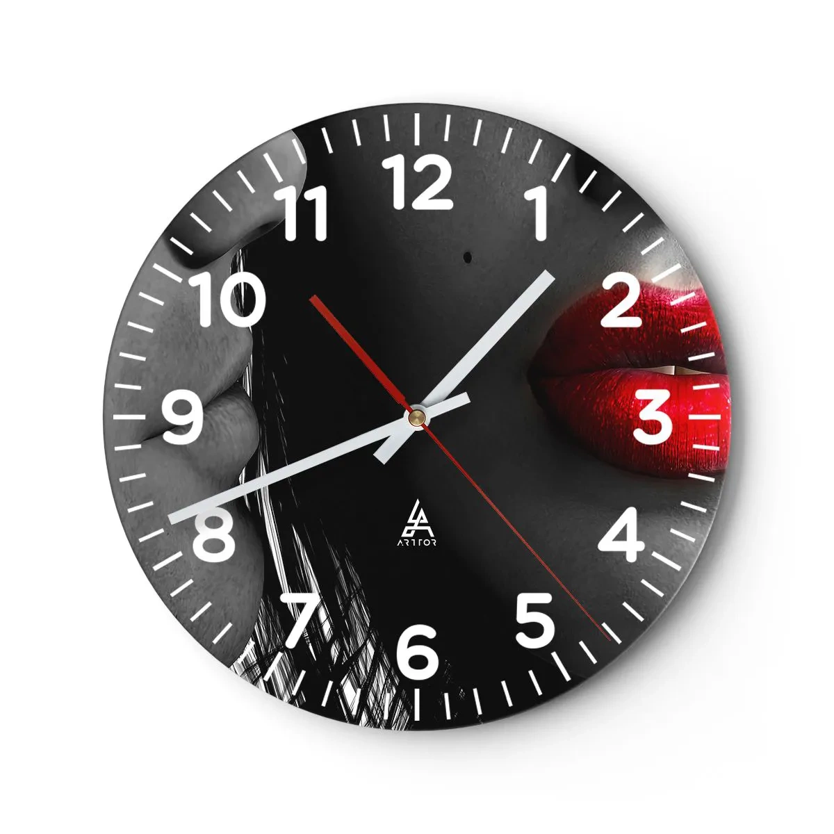 Orologio da parete - Orologio in Vetro - Volto accanto al volto - 30x30 cm