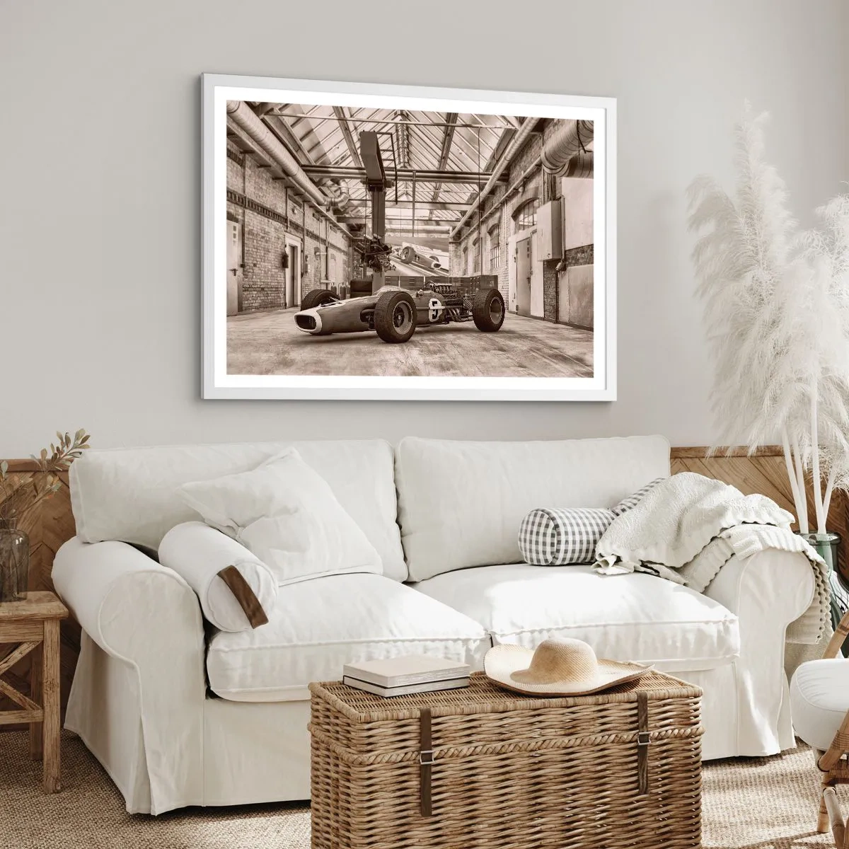 Poster in cornice bianca - Il riposo del vincitore - 100x70 cm