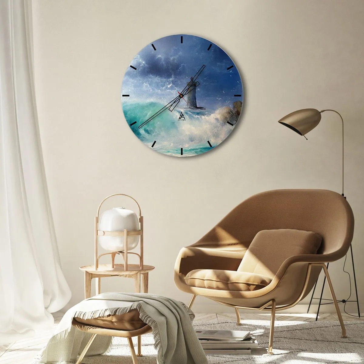 Orologio da parete - Orologio in Vetro - In difesa contro gli elementi - 40x40 cm