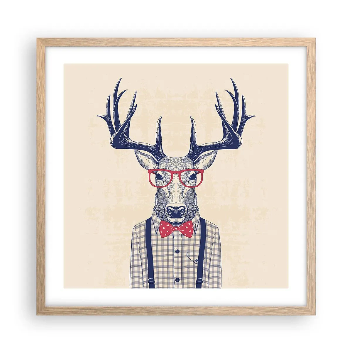 Poster in cornice rovere chiaro - Divertente stravaganza - 50x50 cm