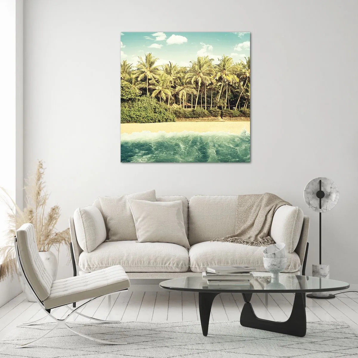 Quadro su vetro - Forse qui? - 30x30 cm