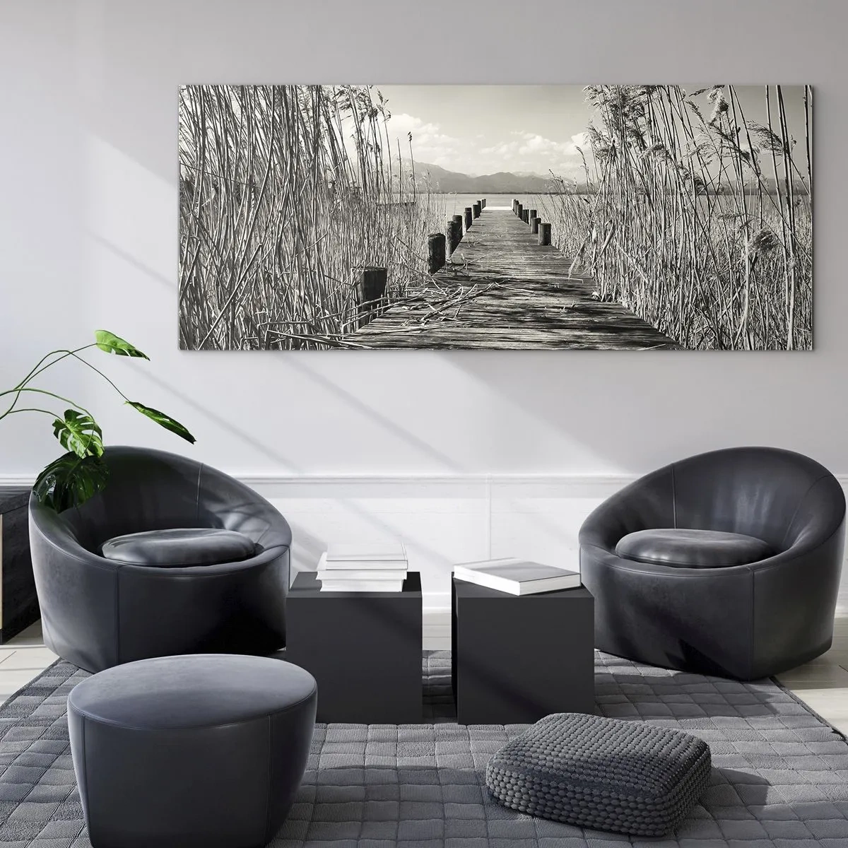 Quadro su vetro - Nel silenzio dell'erba - 100x40 cm