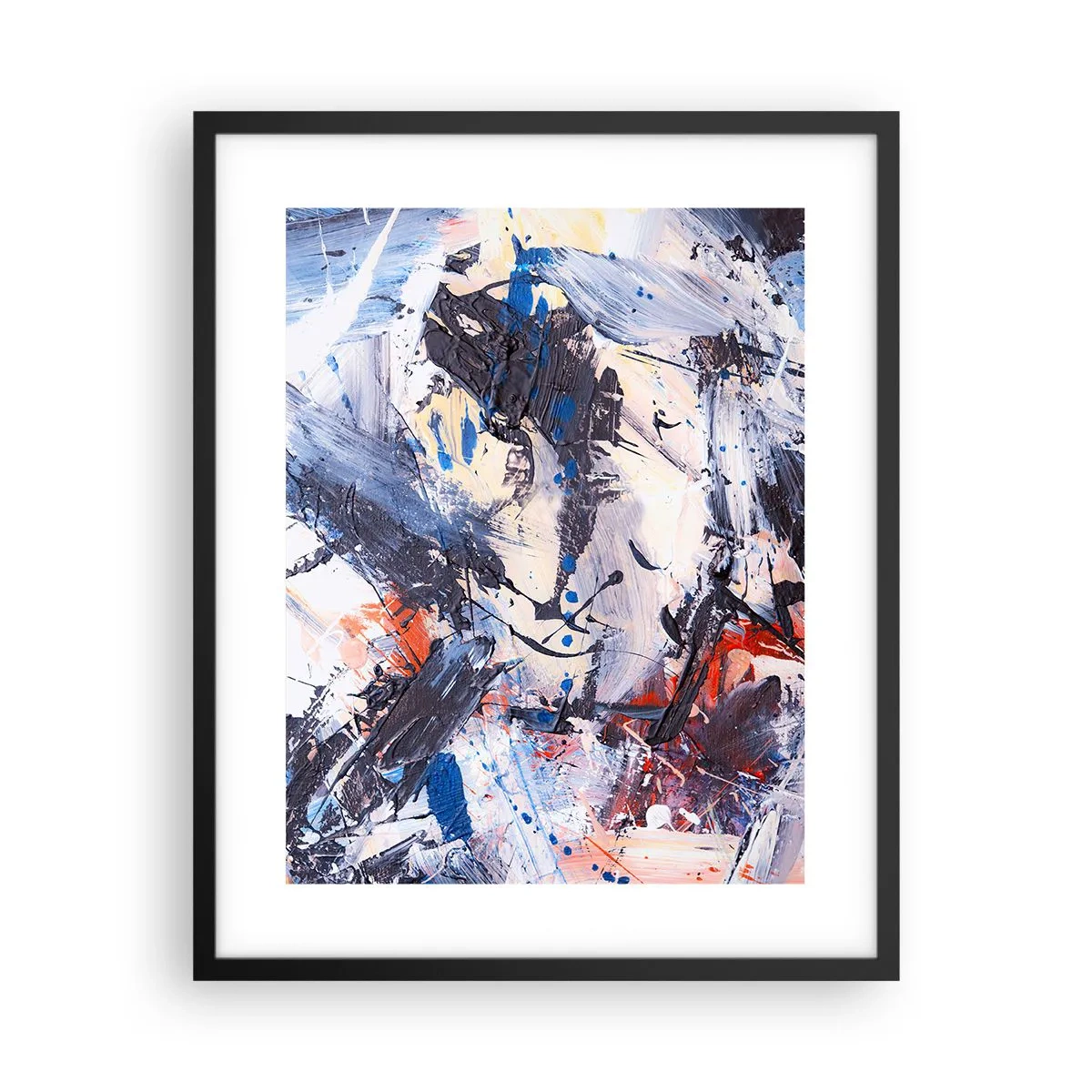 Poster in cornice nera - La danza folle dell'astrazione - 40x50 cm