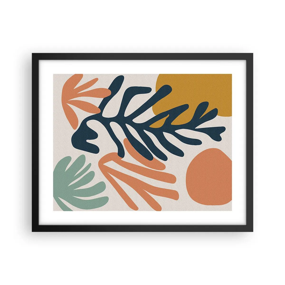 Poster in cornice nera - Mare di coralli - 50x40 cm