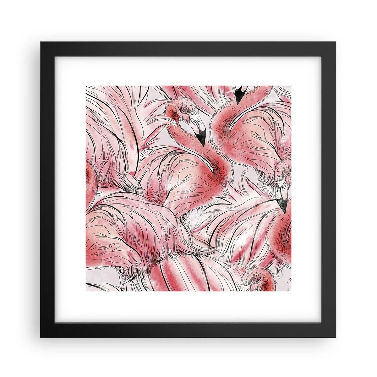 Poster in cornice nera - Corpo di ballo alato - 30x30 cm