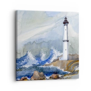 Quadro su tela - Stampe su Tela - Contro il buio e le burrasche - 30x30 cm