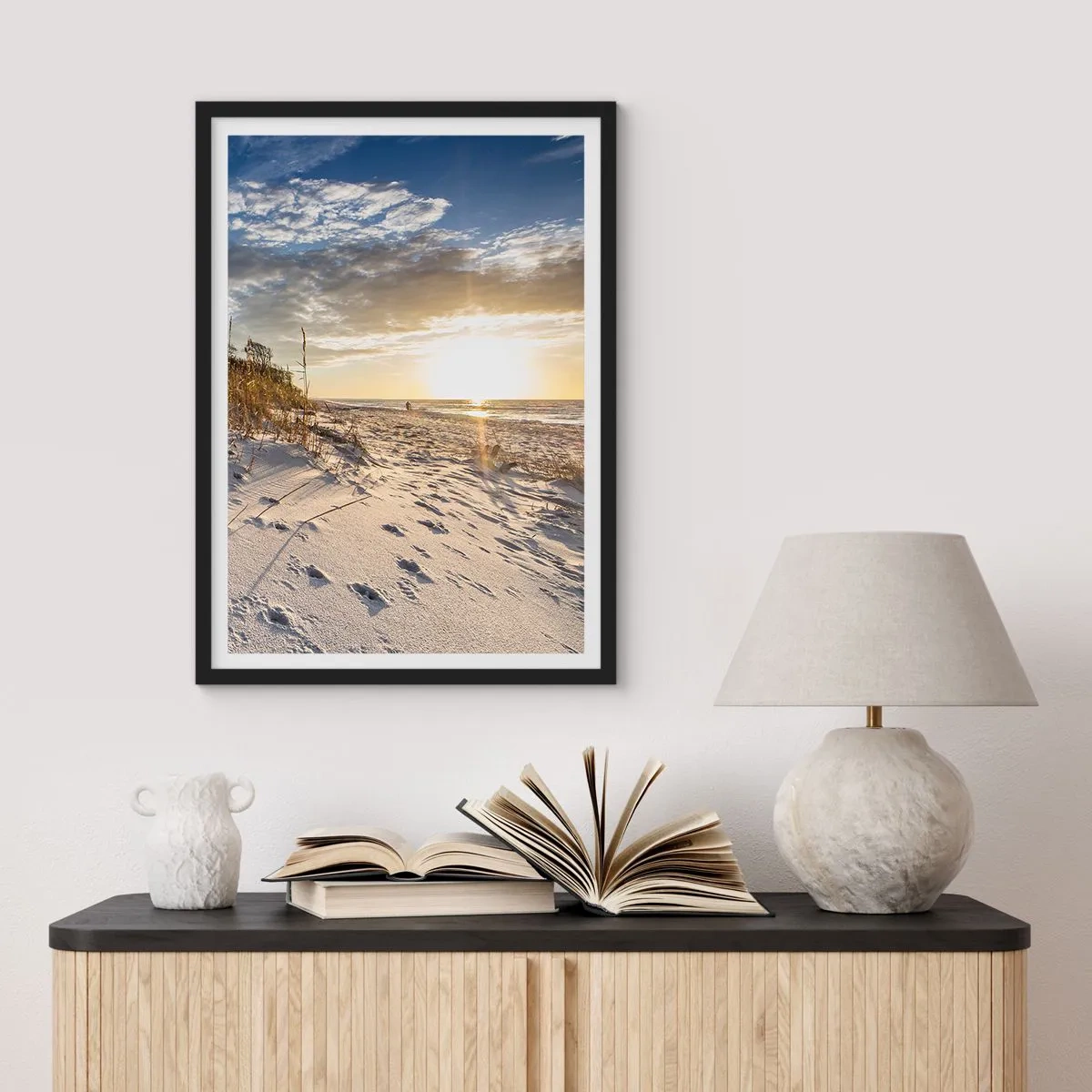 Poster in cornice nera - Invito a passeggiare - 40x50 cm