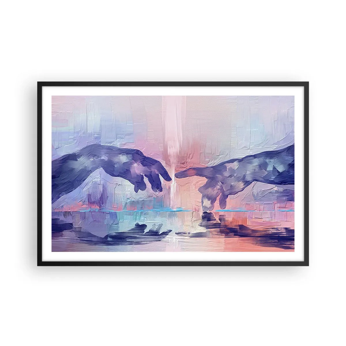 Poster in cornice nera - La scintilla divina della vita - 91x61 cm