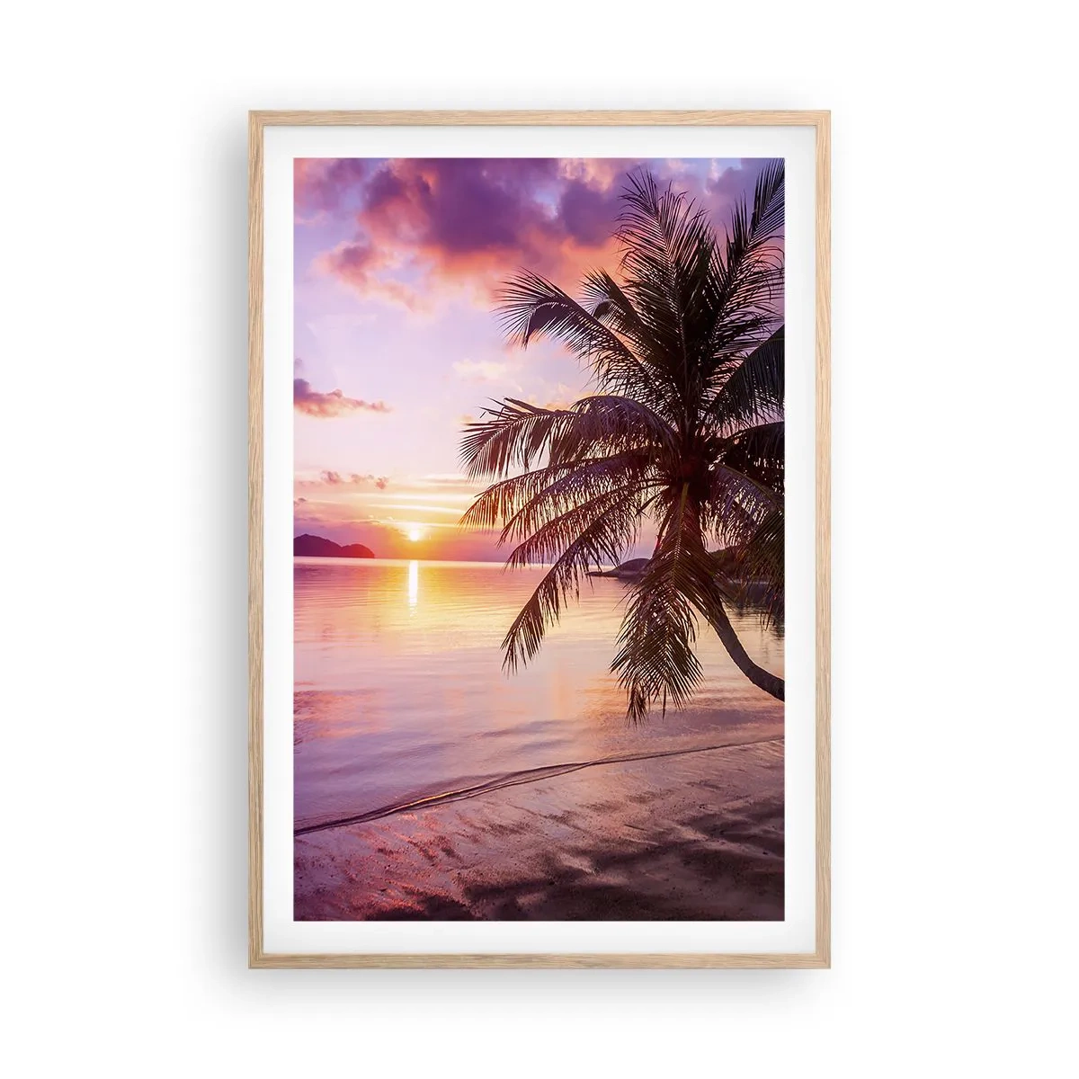 Poster in cornice rovere chiaro - Beatitudine a perdita d'occhio - 61x91 cm