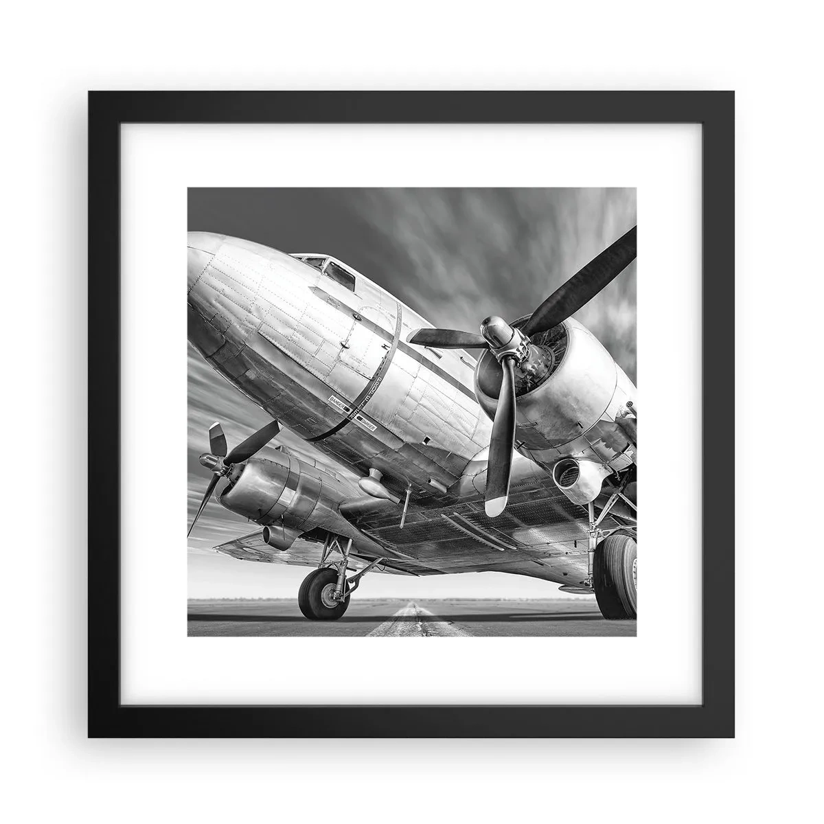 Poster in cornice nera - Sempre pronto al volo - 30x30 cm