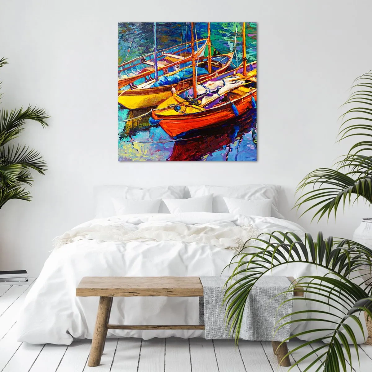 Quadro su tela - Stampe su Tela - Su un'acqua più densa dei colori - 30x30 cm