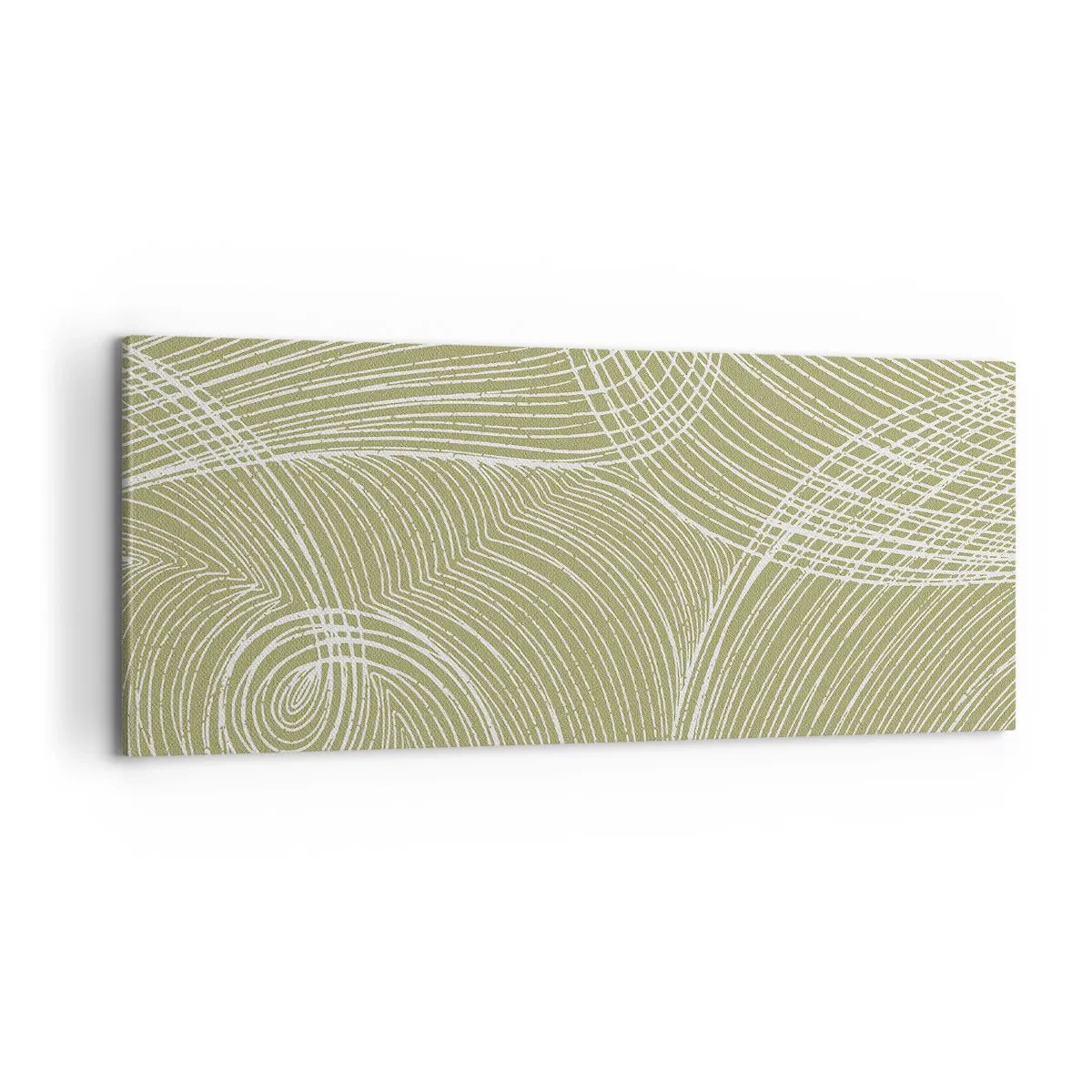 Quadro su tela - Stampe su Tela - Astrazione intricata in bianco - 100x40 cm