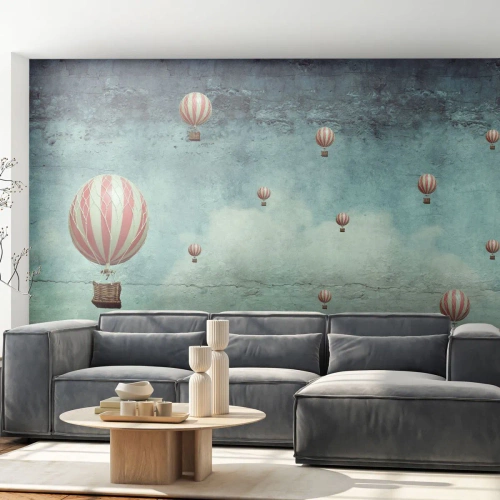 Fotomurali Premium Canvas - Liberi dal tumulto della vita - Astrazione, Viaggio, Volo in mongolfiera - 200x140 cm