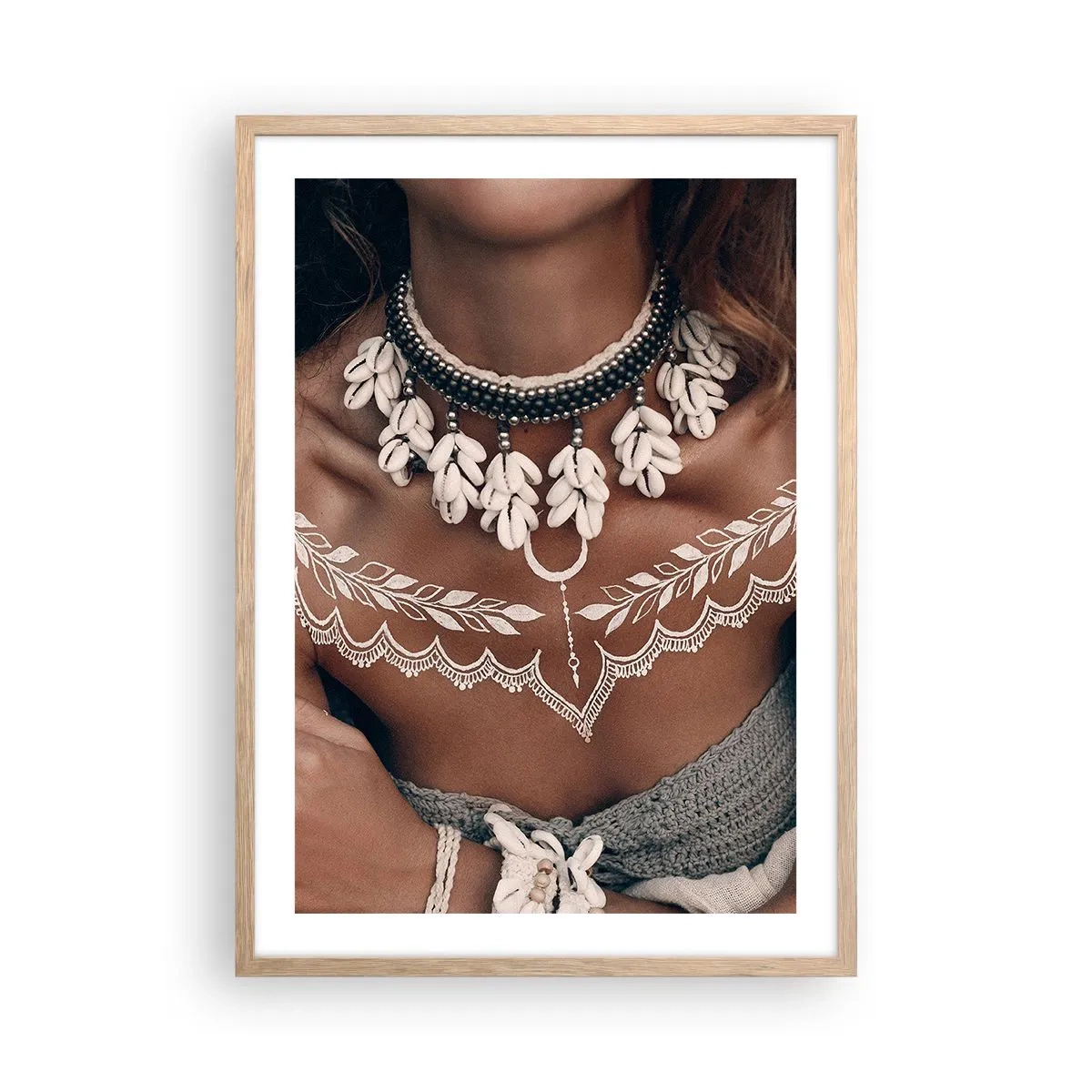 Poster in cornice rovere chiaro - Talismani, rituali di femminilità - 50x70 cm