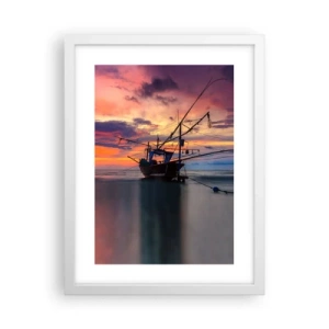 Poster in cornice bianca - Sera esotica - 30x40 cm