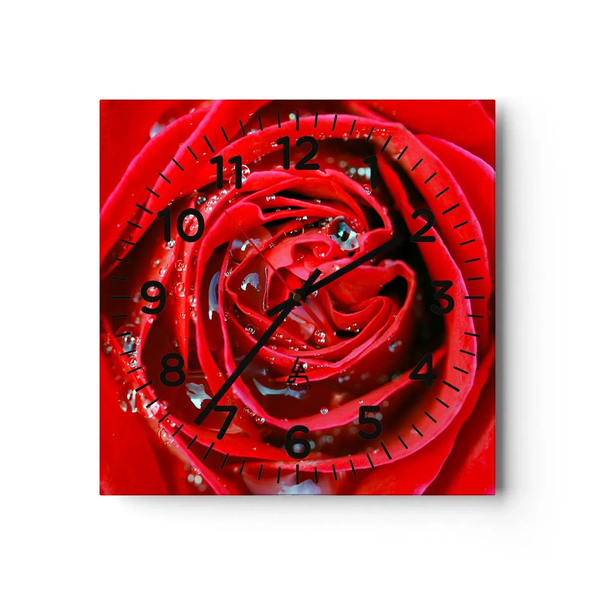 Orologio da parete - Orologio in Vetro - Nelle gocce della rugiada - 30x30 cm
