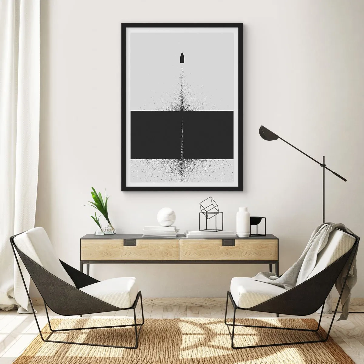Poster in cornice nera - Dritto allo scopo - 70x100 cm