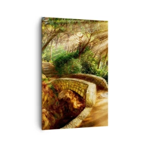 Quadro su tela - Stampe su Tela - Dal ponte direttamente nel bosco delle fiabe - 80x120 cm