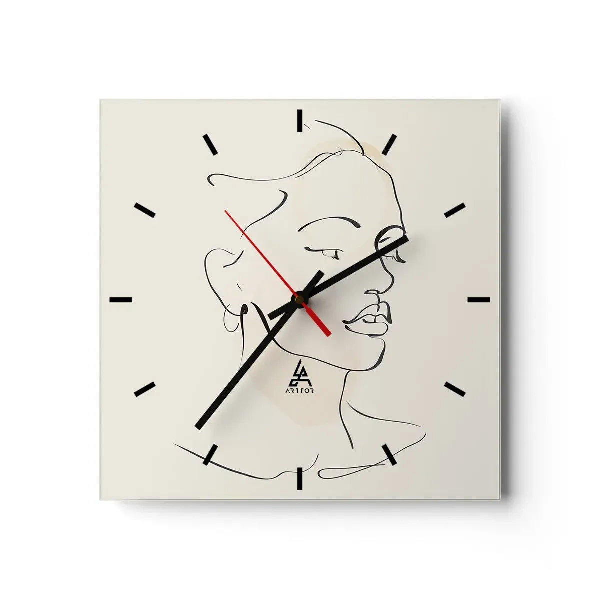 Orologio da parete - Orologio in Vetro - Linea sicura - 40x40 cm