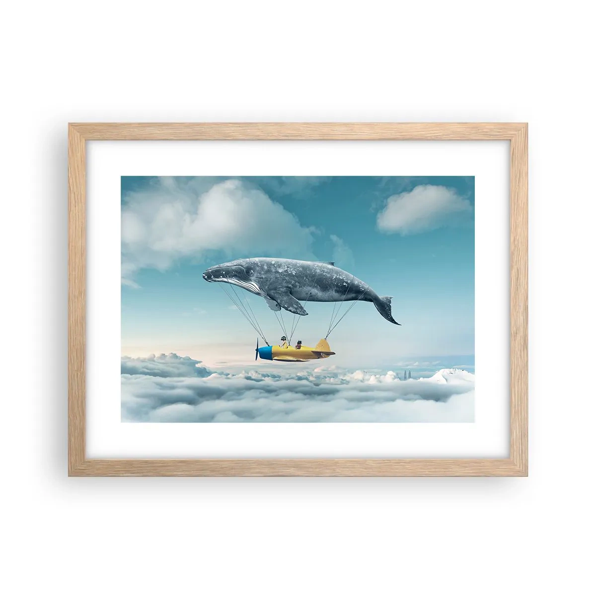 Poster in cornice rovere chiaro - Perché no? - 40x30 cm