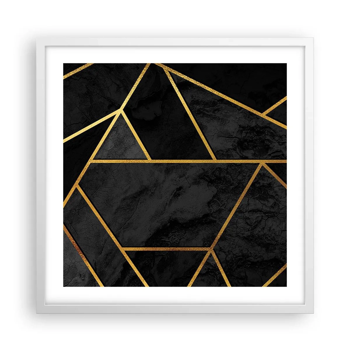 Poster in cornice bianca - Oscurità e luce - 50x50 cm