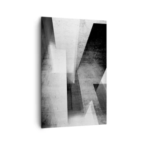 Quadro su tela - Stampe su Tela - Forme geometriche in una composizione monocromatica - 80x120cm - La struttura dello spazio - Decorazione murale moderna per soggiorno e camera da letto ARTTOR