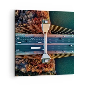 Quadro su tela - Stampe su Tela - Oltre il fiume, oltre il bosco - 60x60 cm