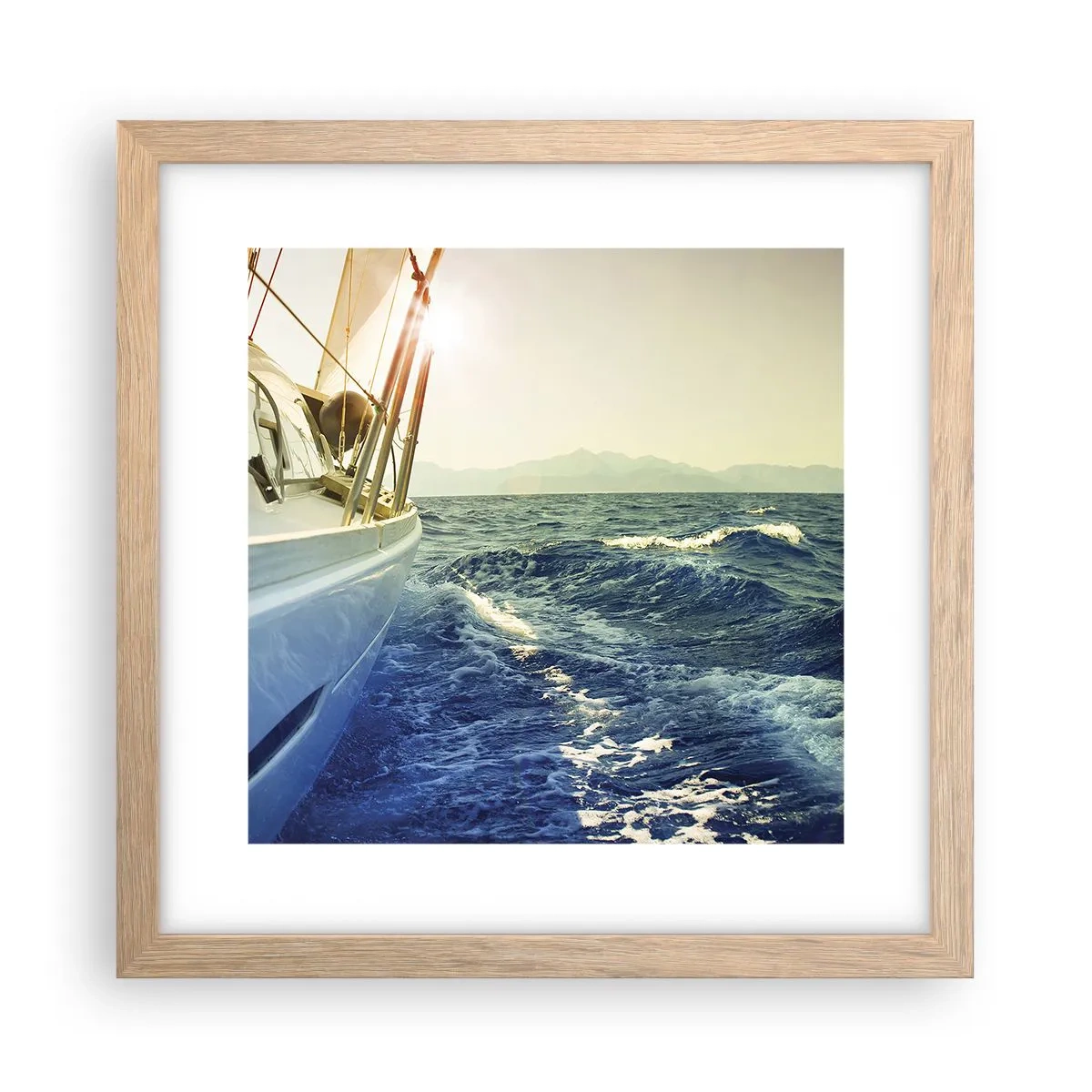 Poster in cornice rovere chiaro - Verso l'avventura - 30x30 cm