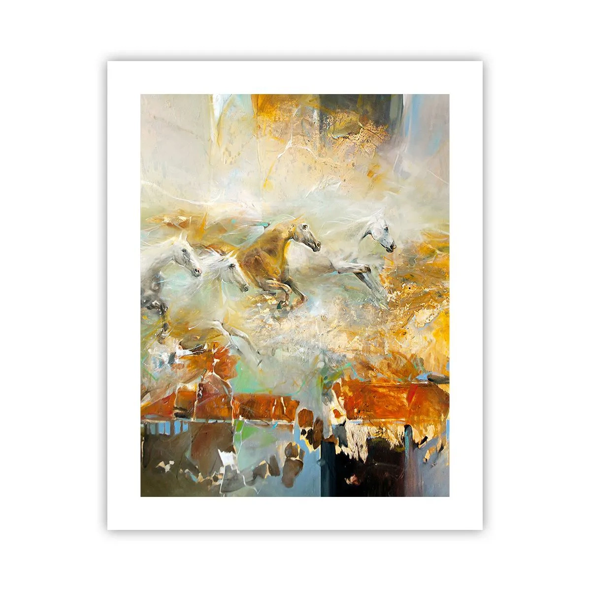 Poster - Al galoppo attraverso la luce - 40x50 cm